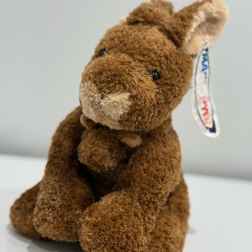Brown Kangaroo Mom and baby Plush Toy